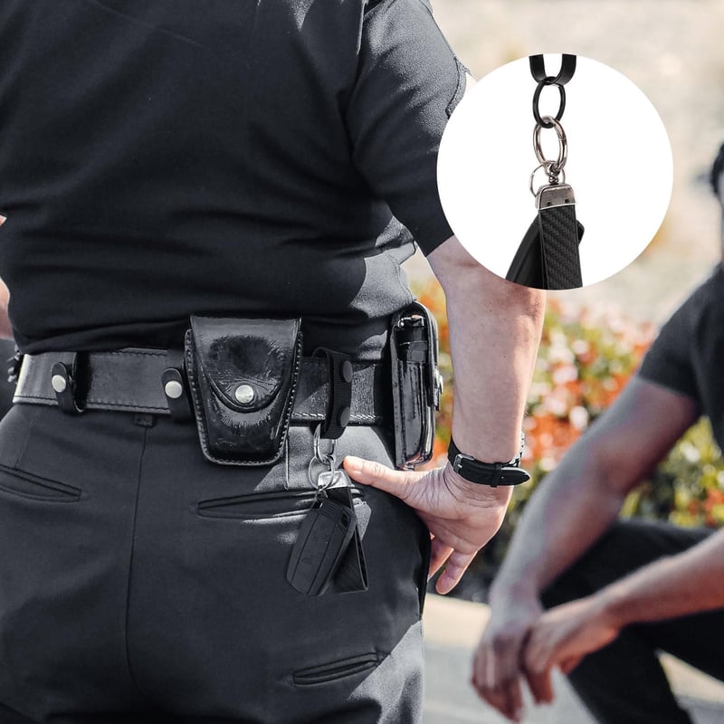 PEUTIER 12 db-os Övtartó Konzol Szett Dupla Gombos Kialakítással - Rendőrségi Övkiegészítő Kulcstartó Horoggal Walkie-Talkie Rögzítéshez