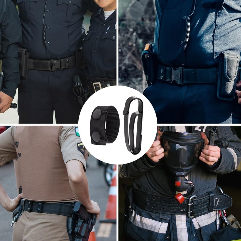 PEUTIER 12 db-os Övtartó Konzol Szett Dupla Gombos Kialakítással - Rendőrségi Övkiegészítő Kulcstartó Horoggal Walkie-Talkie Rögzítéshez