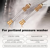 PEUTIER 2 részes nyomásmosó pisztoly adapter 15,4 cm gyorscsatlakozó Greenworks kompatibilis 3