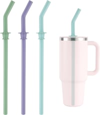 PEUTIER 3db Szilikon Szívószál Hydro Flask 40oz Termoszhoz, BPA-Mentes Újrahasználható Kiegészítő 1