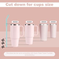 PEUTIER 3db Szilikon Szívószál Hydro Flask 40oz Termoszhoz, BPA-Mentes Újrahasználható Kiegészítő 3