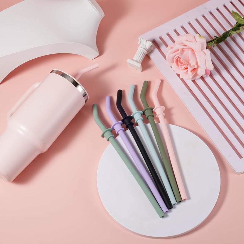 PEUTIER 3db Szilikon Szívószál Hydro Flask 40oz Termoszhoz, BPA-Mentes Újrahasználható Kiegészítő