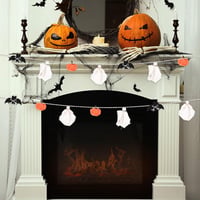 PEUTIER Halloween Dekoráció Fehér Fekete Szellem Tök Füzér Beltéri Kültéri 7