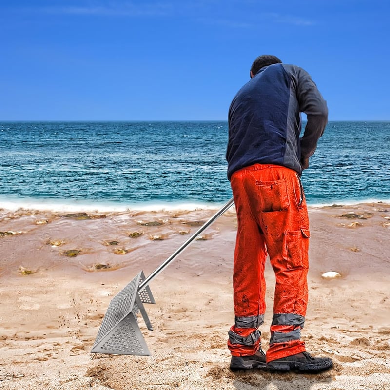 PEUTIER Homokbolha Ásó Strand, Éles Fogakkal, Széles Kosárral, Könnyen Szerelhető