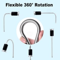 Lampă de terariu cu cap dublu PewinGo pentru reptile, reglabilă, cu 2 becuri halogen de 50W 6