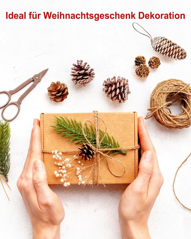 Pextian 28 db Havas Fenyőtoboz Szett - Karácsonyi Dekoráció Függő Zsinórral - Fenyőfa, Adventi Koszorú Díszítés, Téli DIY Kézműves Kellék