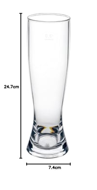 Pfalzkind Premium čaša za pšenično pivo, plastična, nelomljiva, višekratna, 0,5 L, 2 komada, prozirna, periva u perilici posuđa, bez BPA, za kampiranje 8