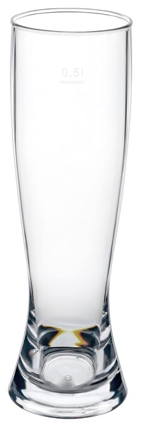 Pfalzkind Premium čaša za pšenično pivo, plastična, nelomljiva, višekratna, 0,5 L, 2 komada, prozirna, periva u perilici posuđa, bez BPA, za kampiranje 2