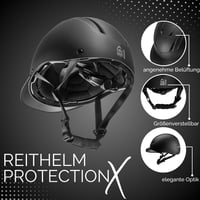 PFIFF ProtectionX gyermek lovaglósisak szellőzőrendszerrel - fekete - 48-52 cm (XS) 3