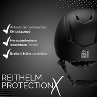 PFIFF ProtectionX gyermek lovaglósisak szellőzőrendszerrel - fekete - 48-52 cm (XS) 4
