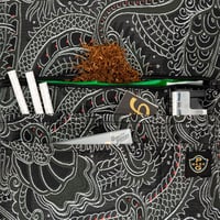 PG MASK Dohánytartó 30/50g Forgatható Tok Szűrő és Papír Tartóval Fekete 6