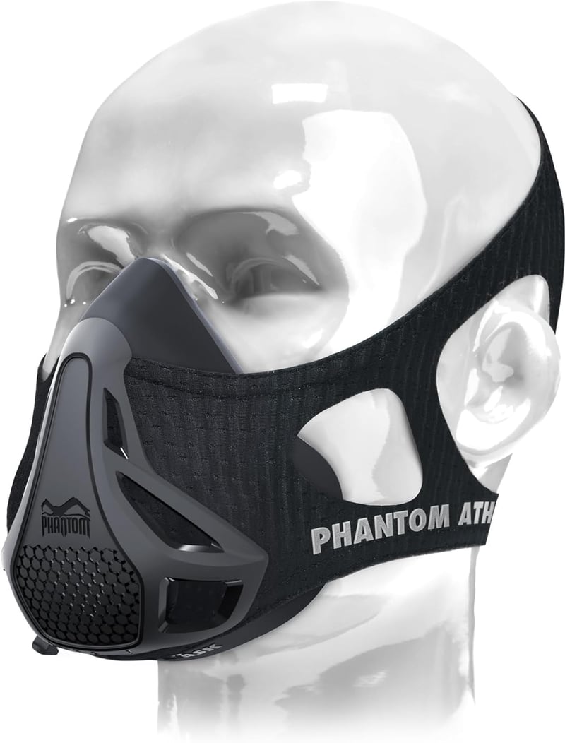 Phantom Athletics Edzőmaszk - Állítható Légzésellenállás Sportolóknak, S Méret, Karbon Szín, Futáshoz, Kerékpározáshoz