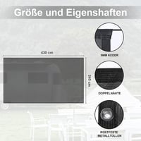 PHATRIP Lakóautó Napellenző Előfal 2,45x4,30m Camping Árnyékoló 4