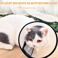 PHCOZY guler elisabetan pentru câini și pisici, guler de protecție ușor din plastic pentru pisoi și cățeluși, mărimea XS (18-22 cm) 3