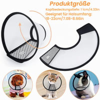 PHCOZY guler elisabetan pentru câini și pisici, guler de protecție ușor din plastic pentru pisoi și cățeluși, mărimea XS (18-22 cm) 2