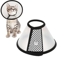 PHCOZY guler elisabetan pentru câini și pisici, guler de protecție ușor din plastic pentru pisoi și cățeluși, mărimea XS (18-22 cm) 1