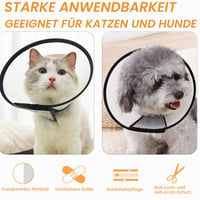 PHCOZY guler elisabetan pentru câini și pisici, guler de protecție ușor din plastic pentru pisoi și cățeluși, mărimea XS (18-22 cm) 5
