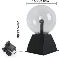 Pheashine 15 cm Plazmagömb Érintésérzékeny Hangérzékeny Tricolor LED Fénnyel 7