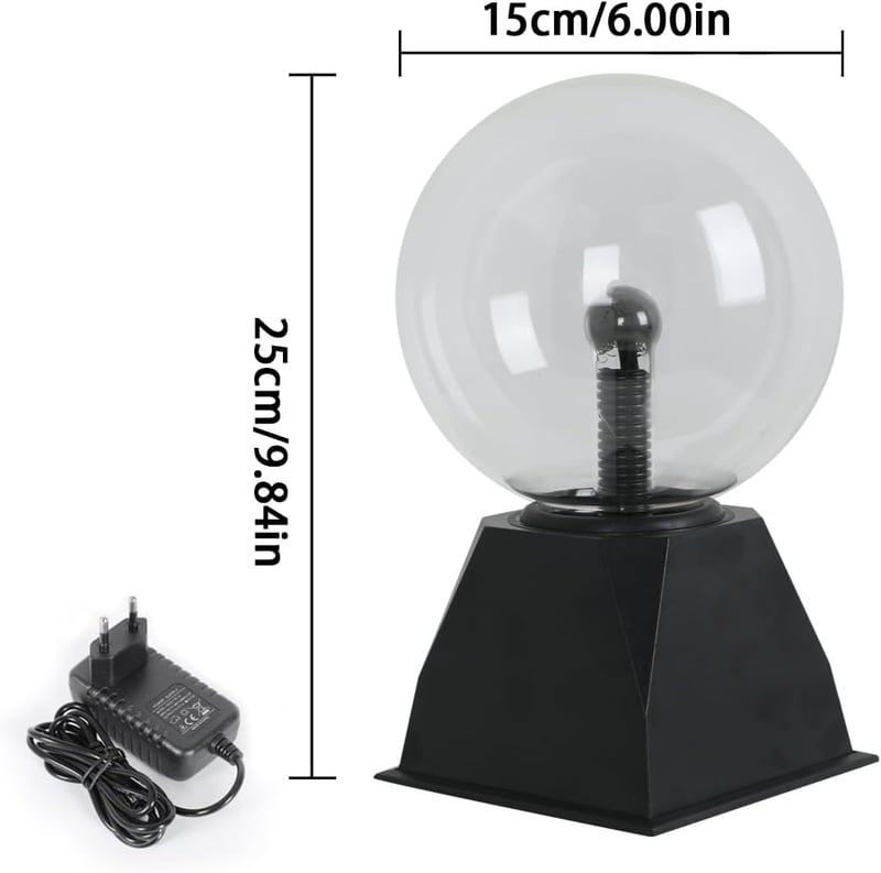 Pheashine 15 cm Plazmagömb Érintésérzékeny Hangérzékeny Tricolor LED Fénnyel