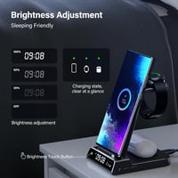 Phelinta 3 az 1-ben vezeték nélküli töltőállomás Samsung Galaxy S25/S24/Z Flip/Z Fold/Watch/Buds 3