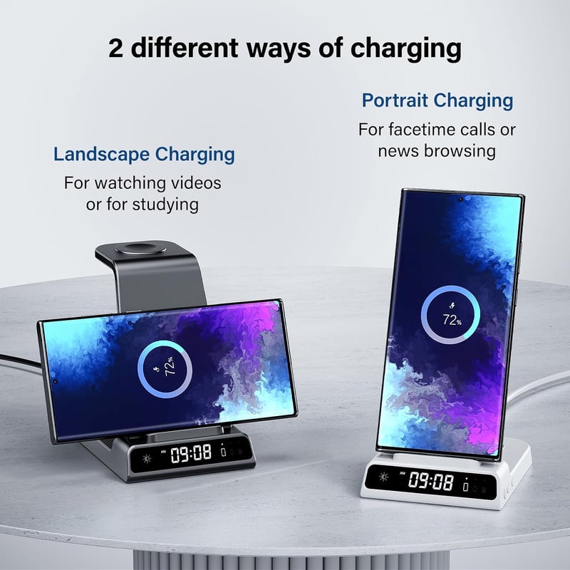 Phelinta 3 az 1-ben vezeték nélküli töltőállomás Samsung Galaxy S25/S24/Z Flip/Z Fold/Watch/Buds
