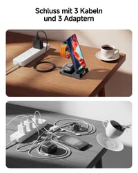 Indukčná nabíjacia stanica Phelinta 3 v 1 pre Samsung S26 Ultra/S26+/S25/S24/S23/Z Fold 6/Z Flip 7/Galaxy Watch 8/Ultra/7/6/Galaxy Buds 3/Pro bez adaptéra 7