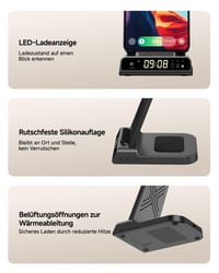 Indukčná nabíjacia stanica Phelinta 3 v 1 pre Samsung S26 Ultra/S26+/S25/S24/S23/Z Fold 6/Z Flip 7/Galaxy Watch 8/Ultra/7/6/Galaxy Buds 3/Pro bez adaptéra 5