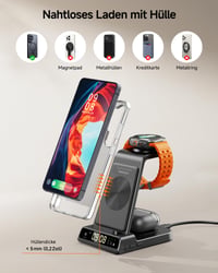 Indukčná nabíjacia stanica Phelinta 3 v 1 pre Samsung S26 Ultra/S26+/S25/S24/S23/Z Fold 6/Z Flip 7/Galaxy Watch 8/Ultra/7/6/Galaxy Buds 3/Pro bez adaptéra 6