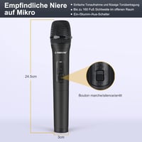 Phenyx Pro 4 csatornás VHF vezeték nélküli mikrofon szett 4 kézi mikrofonnal 3