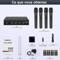 Phenyx Pro 4 csatornás VHF vezeték nélküli mikrofon szett 4 kézi mikrofonnal 6