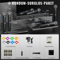 Phenyx Pro 8 Csatornás Vezeték Nélküli Mikrofonrendszer 8 Kézi Mikrofonnal, 40 UHF Frekvencia, 100m Hatótáv, Énekléshez, Karaokéhoz, Rendezv 6