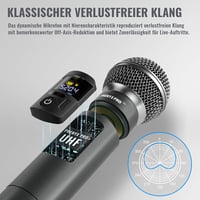 Phenyx Pro PTU-52 Vezeték nélküli mikrofon szett, 2x UHF, 200m hatótáv 4