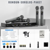Phenyx Pro PTU-5200 Vezeték Nélküli Mikrofon Szett 4 Mikrofonnal, 25 UHF Frekvenciával, 60m Hatótávval - DJ, Karaoke, Rendezvény, Templom 6