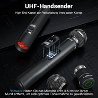 Phenyx Pro PTU-71A Wireless Mikrofon Rendszer 2x UHF Karaoke Egyházi 5