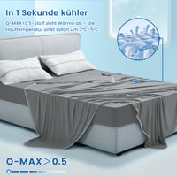 Chladiaca prikrývka PHF 220x240 cm, obojstranná samochladiaca deka Arc-Chill Q-Max 0.5, pohlcujúca pot a priedušná, antracitovo sivý prehoz na posteľ, deka na pohovku, cestovná deka 2