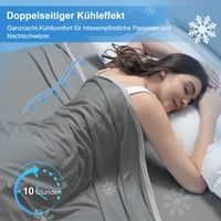 Chladiaca prikrývka PHF 220x240 cm, obojstranná samochladiaca deka Arc-Chill Q-Max 0.5, pohlcujúca pot a priedušná, antracitovo sivý prehoz na posteľ, deka na pohovku, cestovná deka 3