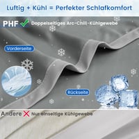 Chladiaca prikrývka PHF 220x240 cm, obojstranná samochladiaca deka Arc-Chill Q-Max 0.5, pohlcujúca pot a priedušná, antracitovo sivý prehoz na posteľ, deka na pohovku, cestovná deka 7