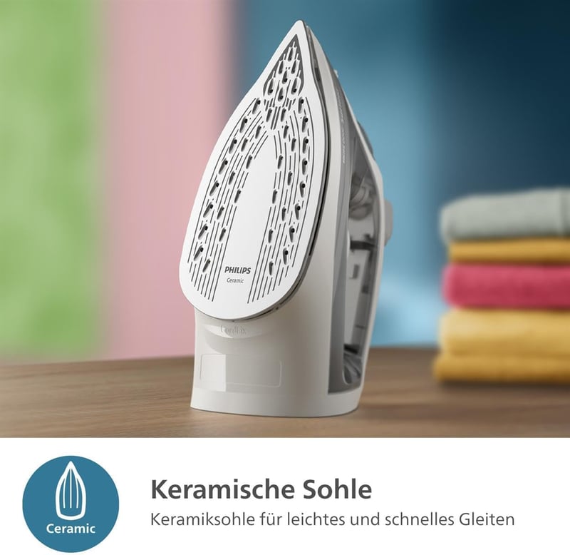 Philips 2000 Series gőzvasaló 2000W, 25g/min gőztermelés, kerámia talp, szürke