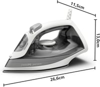 Philips 2000 Series gőzvasaló 2000W, 25g/min gőztermelés, kerámia talp, szürke 3