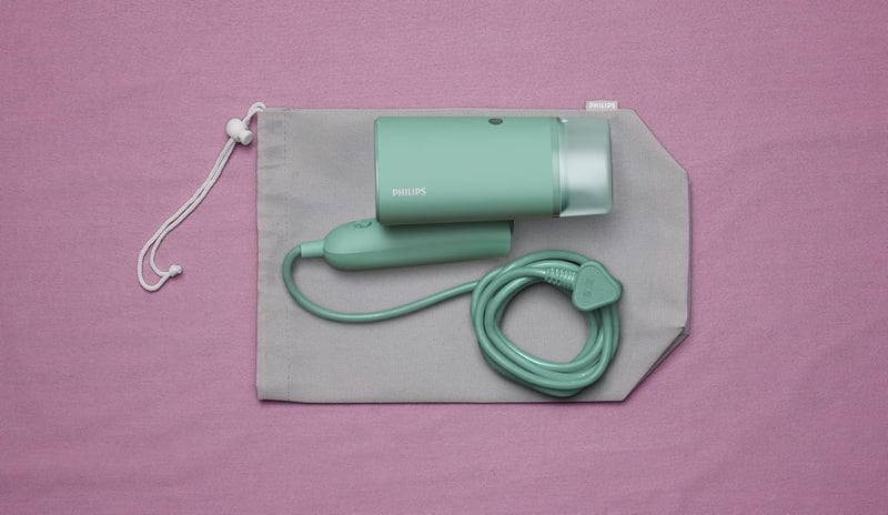 Philips 3000 Series hordozható gőzölő 1000W, kompakt összecsukható, 100ml tartály, 20g/perc gőz