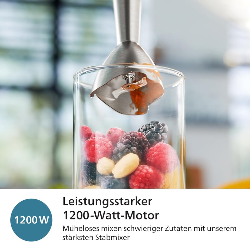 Philips 5000 Serie 1200W Stabmixer ProMix SpeedTouch Technológia Fekete