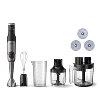 Štapni mikser Philips serije 5000 HR2685/00, 1200 W, ProMix tehnologija, LED indikator brzine, sa sjeckalicom, kompaktnim rezačem i pjenjačom, crni 1