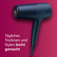 Sušič na vlasy Philips 5000 Series BHD510/20 s technológiou ThermoShield, ionizáciou, difuzérom na objem, 9 mm a 11 mm stylingovými nadstavcami, 2300 W, metalická modrá 7
