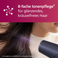 Sušič na vlasy Philips 5000 Series BHD510/20 s technológiou ThermoShield, ionizáciou, difuzérom na objem, 9 mm a 11 mm stylingovými nadstavcami, 2300 W, metalická modrá 5