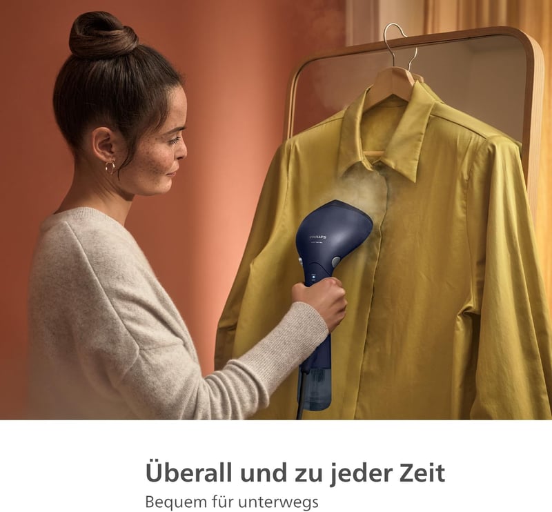 Philips 7000 Series 1500W gőzölő OptimalTEMP fém talppal, 28g/min, utazótáskával