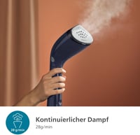 Philips 7000 Series 1500W gőzölő OptimalTEMP fém talppal, 28g/min, utazótáskával 6