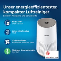 Purificator de aer Philips AC0650/10 Seria 600, filtru HEPA, pentru camere de până la 44 m², ideal pentru persoanele alergice, silențios, eficient energetic, control prin aplicație, alb 3