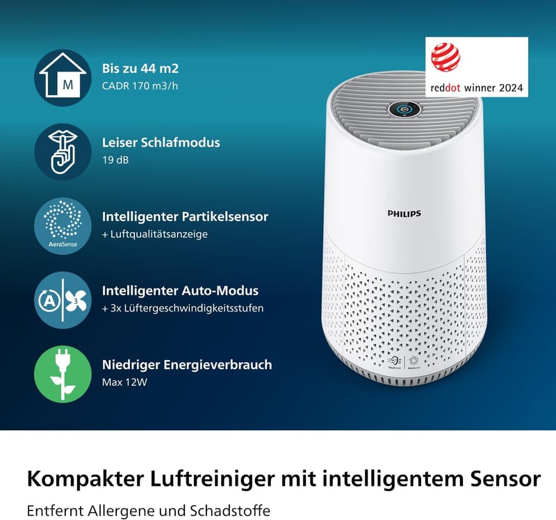 Philips AC0651/10 600 Series Légtisztító HEPA Szűrővel, Allergia Elleni Védelemmel