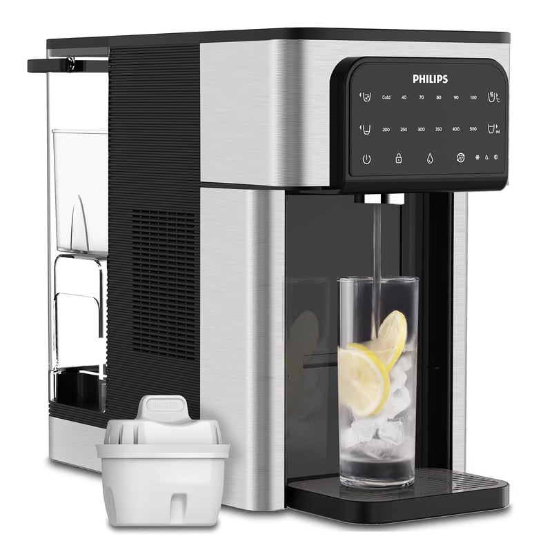 Philips ADD5980/31 Výdajník vody - Dávkovač filtrovanej studenej a horúcej vody, 2,8 l, 6 nastavení teploty, dotyková obrazovka, strieborno-čierny