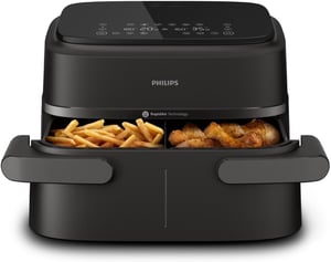 Philips Airfryer 1000 Series friteza na vrući zrak 7,1 L crna - s dvije ladice, RapidAir tehnologijom i zaslonom na dodir (rabljeno)